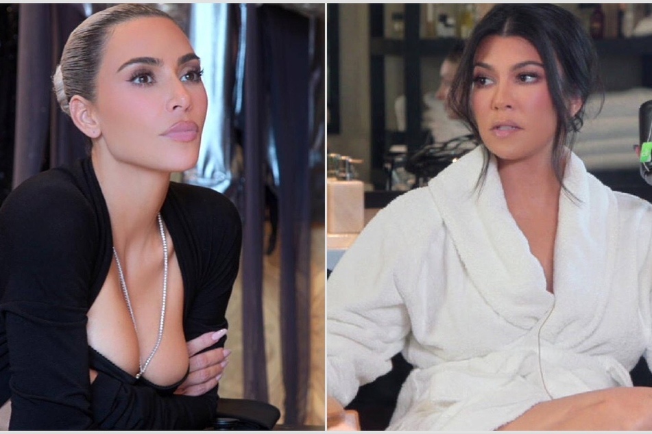 The gloves are off as Kim (l.) and Kourtney Kardashian's drama continues in The Kardashians season 4.