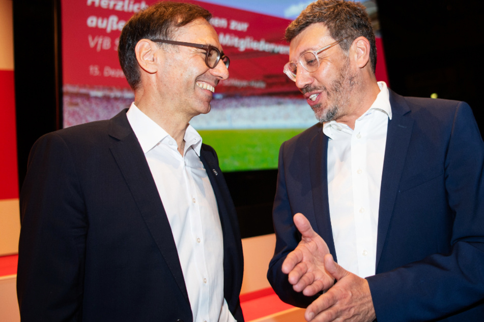 Da war zwischen ihnen noch alles in Ordnung: Bernd Gaiser (59, l.) und VfB-Präsident Claus Vogt (51) am 15. Dezember 2019.