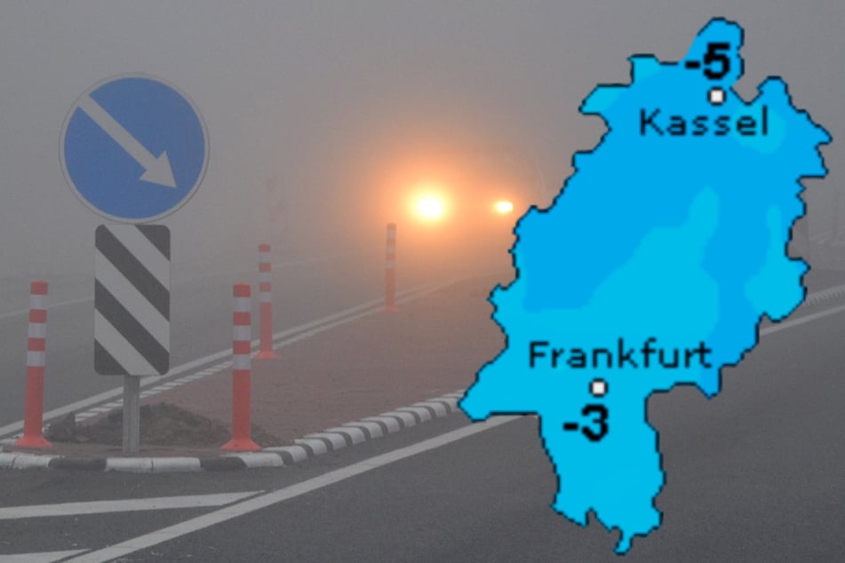 Frost und Nebel prägen die kommenden Nächte in Hessen: Der Deutsche Wetterdienst sagt Tiefsttemperaturen bis zu -7 Grad voraus, der Dienst Wetteronline.de (Grafik) bis zu -5 Grad.