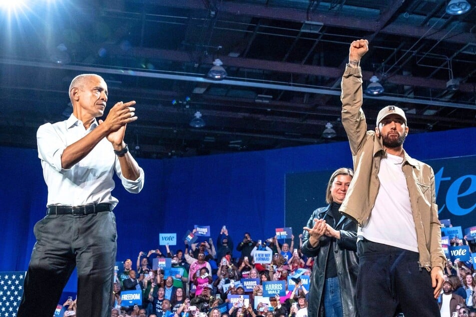 Eminem shades Trump during Harris rally as Obama drops Lose Yourself bars