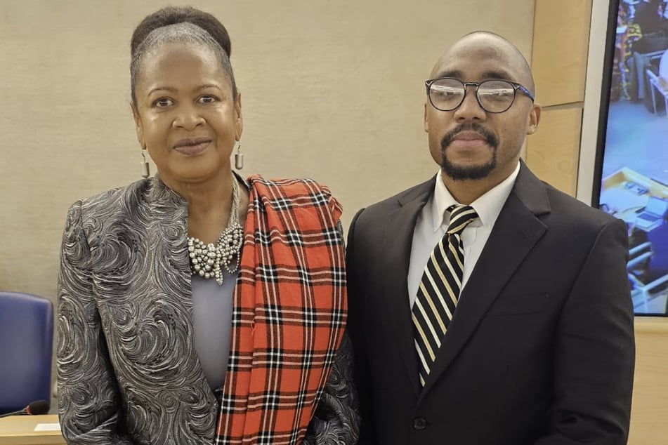 Miles Henderson is pictured with Dr. June Soomer, chair of the United Nations Permanent Forum on People of African Descent.