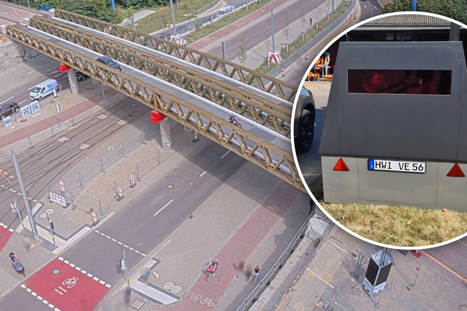 Blitzer-Auswertung: So schnell raste ein Autofahrer über Behelfsbrücke am Damaschkeplatz