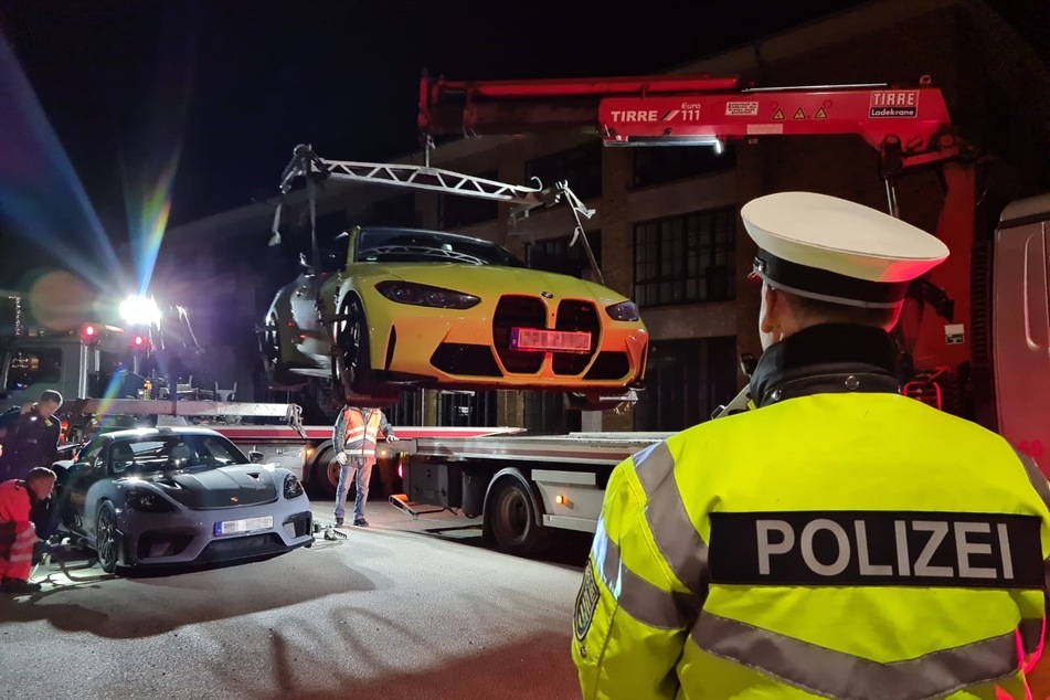 Game over! Die Polizei ließ den BMW und den Porsche auf richterliche Anordnung abschleppen.
