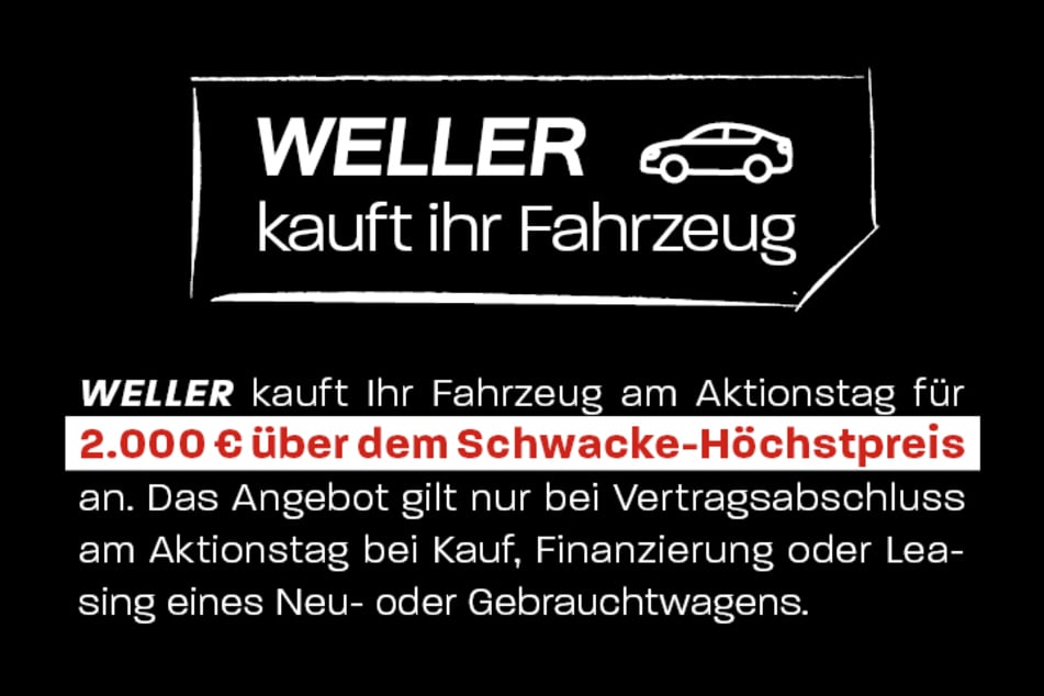 Am Samstag (22.3.) das alte Fahrzeug in Zahlung geben und exklusiven 2.000 Euro Inzahlungnahme-Bonus sichern.