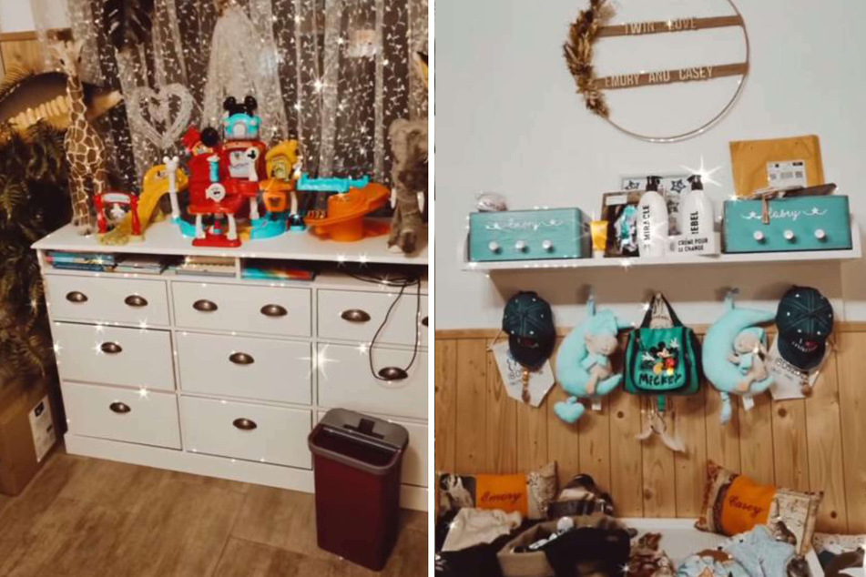 Im Kinderzimmer von Sarafina Wollnys (26) Zwillingen Casey und Emory haben sich innerhalb von acht Monaten schon jede Menge Spielsachen angesammelt.