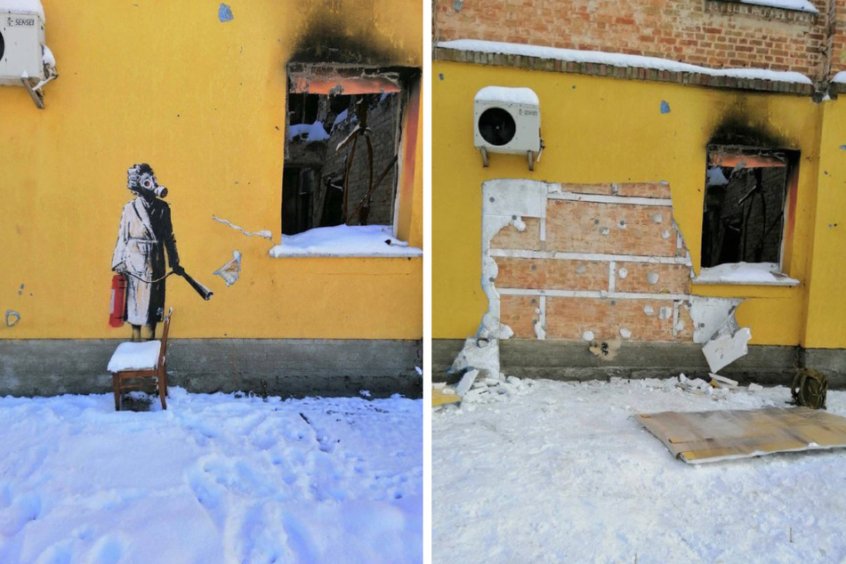 Im November war bekannt geworden, dass der mysteriöse britische Künstler Banksy mehrere Werke in den vom russischen Angriffskrieg betroffenen Vororten von Kiew und in der ukrainischen Hauptstadt selbst hinterlassen hat. Eines wurde brutal entfernt.