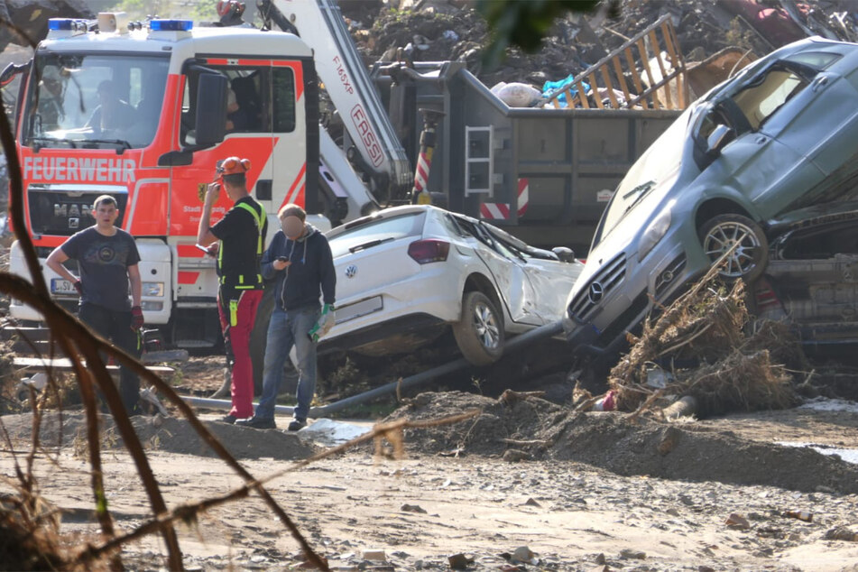 Mehrere Einsatzwagen aus Leipzig und Umgebung befinden sich aktuell in Ahrweiler.