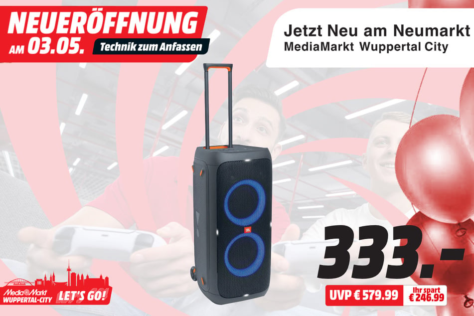 JBL-Partybox für 333 statt 579,99 Euro.