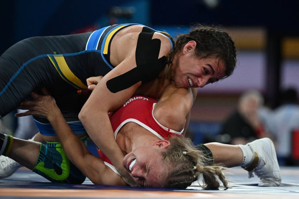 Sandra Paruszewski (u.) scheiterte in der Hoffnungsrunde an Guillia Penalber aus Brasilien.