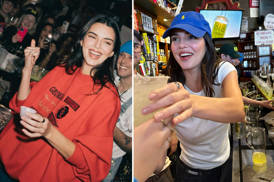 Kendall Jenner promoted her 818 Tequila brand with surprise bartending duties at college bars in the south.