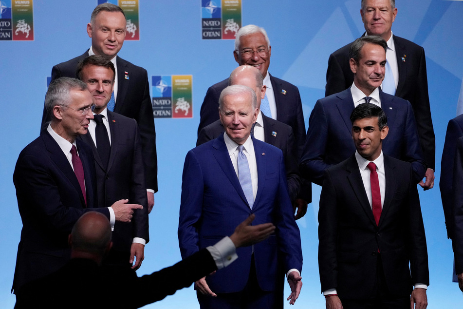 US President Joe Biden (c.) joined world leaders in Vilnius, Lithuania, for a NATO summit focusing on the Ukraine war.