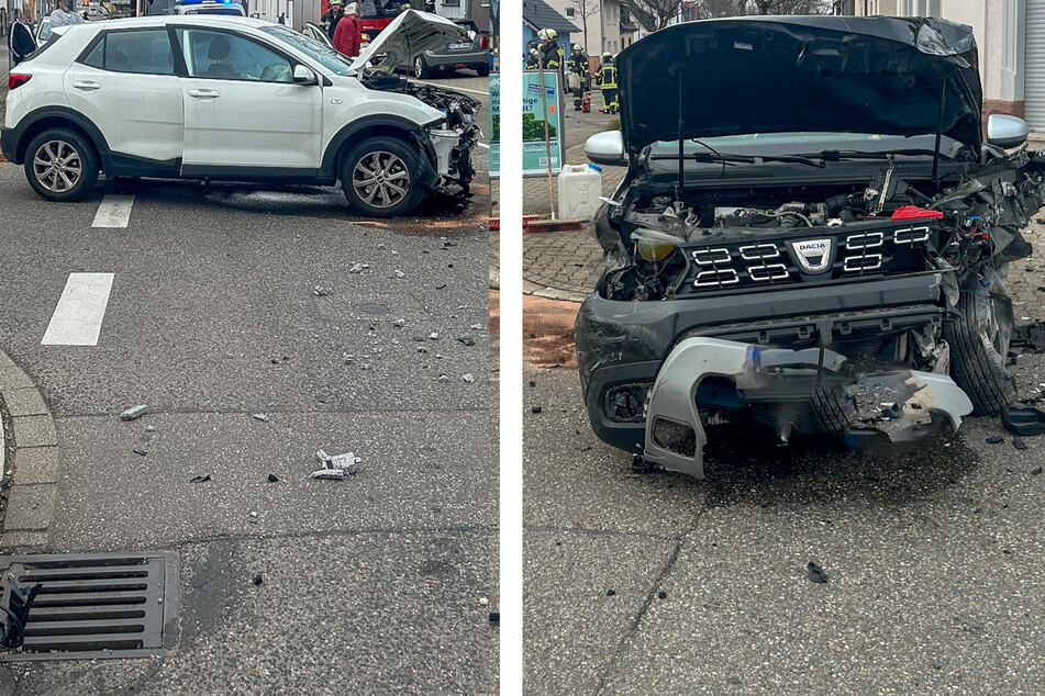 Dacia kollidiert mit Kia und schleudert meterweit: Zwei Verletzte