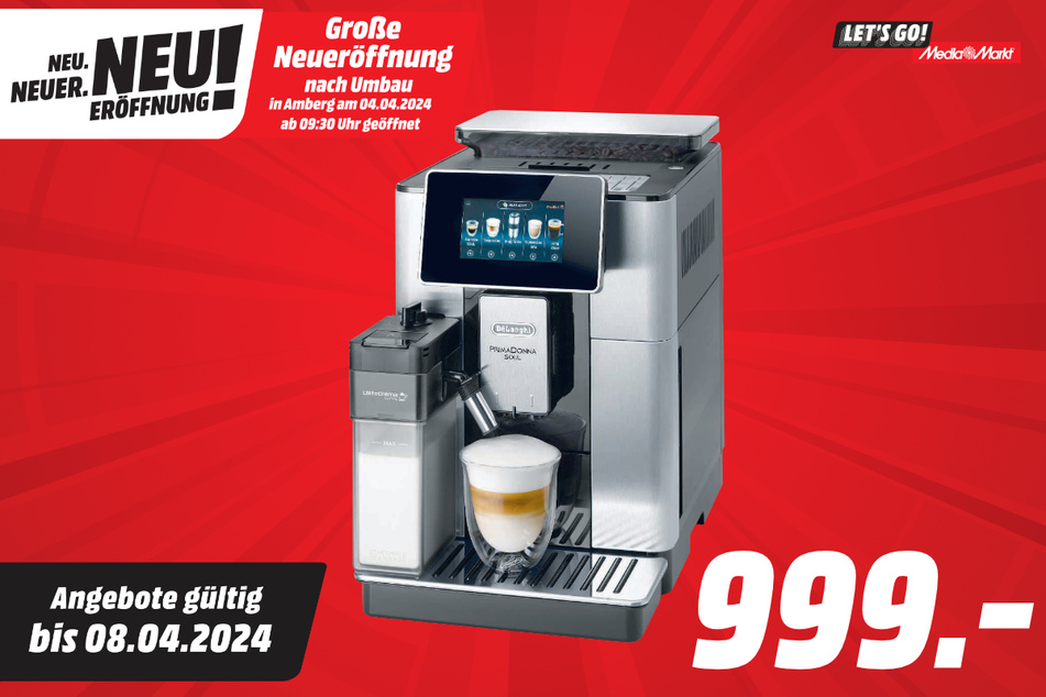 DeLonghi-Kaffeevollautomat für 999 Euro.