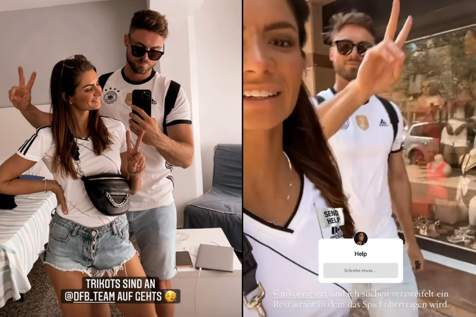 Niko Griesert (30) und seine Michèle de Roos (27) wollen auf Ibiza das Deutschland-Spiel schauen, erleben aber eine böse Überraschung. (Fotomontage)