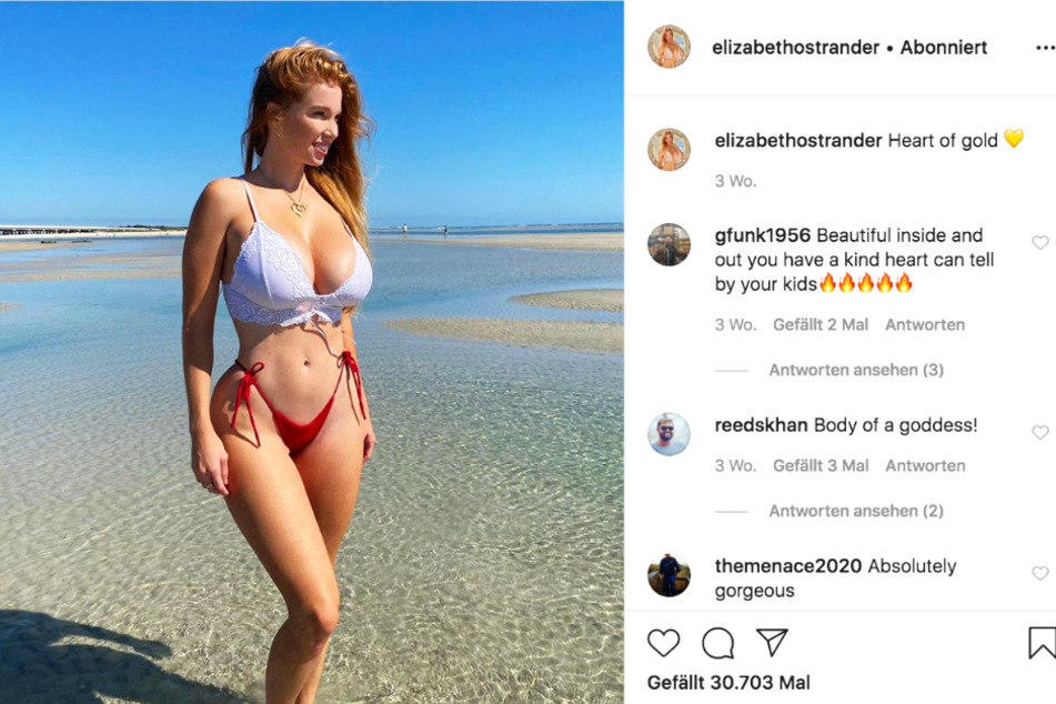 Elizabeth Ostrander (31) zeigt auf ihrem Instagram-Account viel nackte Haut.