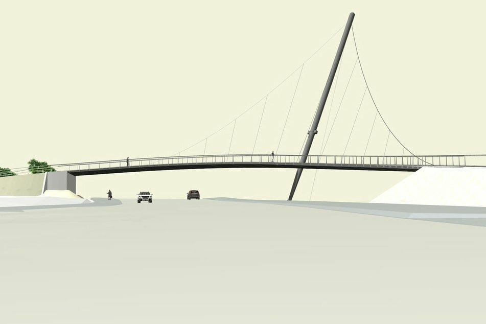 So soll die Brücke über die Kalkstraße aussehen.