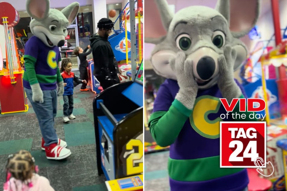 viral videos: Viral Video of the Day for March 17, 2026: Mom catches hilarious Chuck E. Cheese mishap on camera