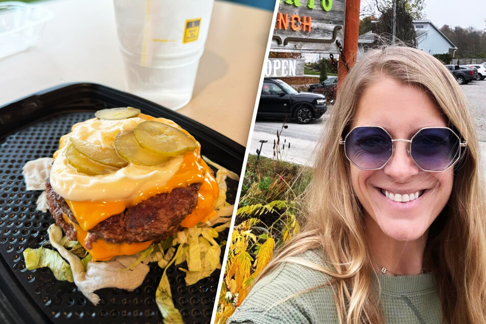Kann man das noch Burger nennen? Vertreter der Keto-Diät, die auf Kohlehydrate verzichten wollen, feiern die kuriose McDonald's-Bestellung von Influencerin Kristy Hawk (r.).
