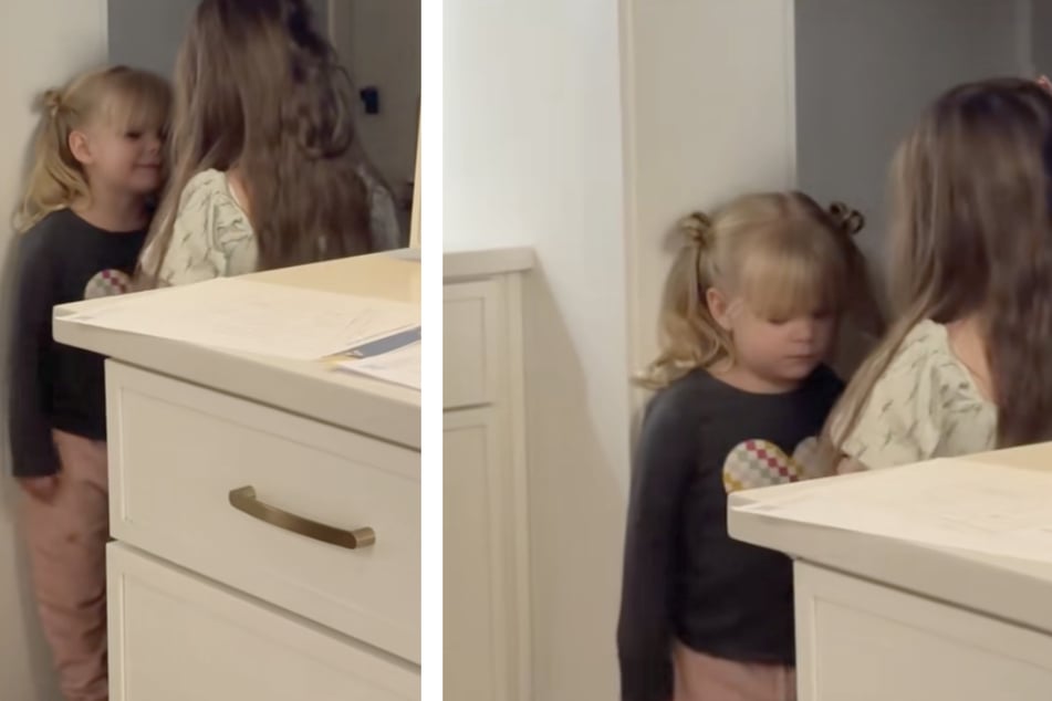 Little sisters get into a fight: What their mother then films makes hearts skip a beat