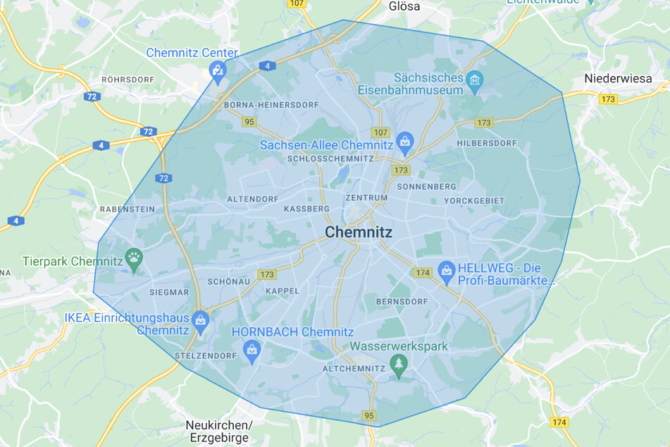 Liefergebiet Chemnitz