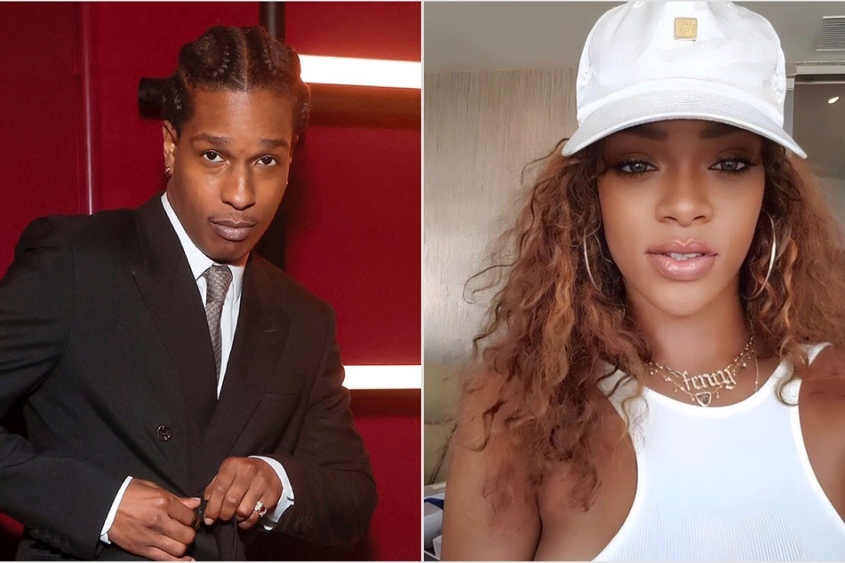 Rihanna and A$AP Rocky (l) were seen out separately amid the rapper's legal issues.