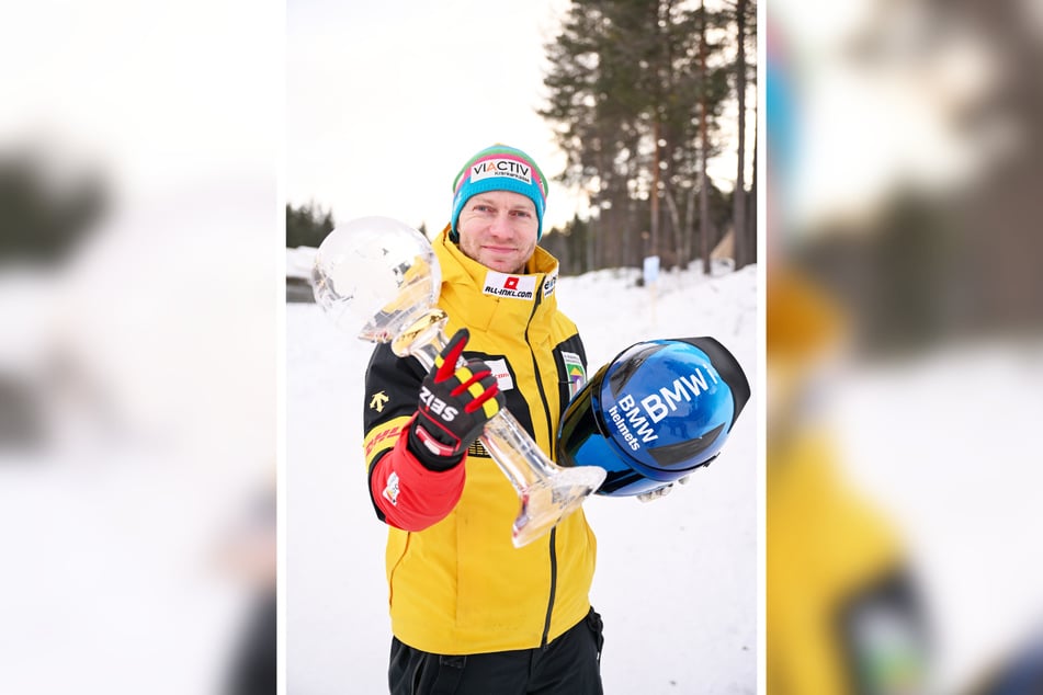 Nummer 22! Francesco Friedrich bekam in Lillehammer wieder drei von diesen Kristallpokalen.