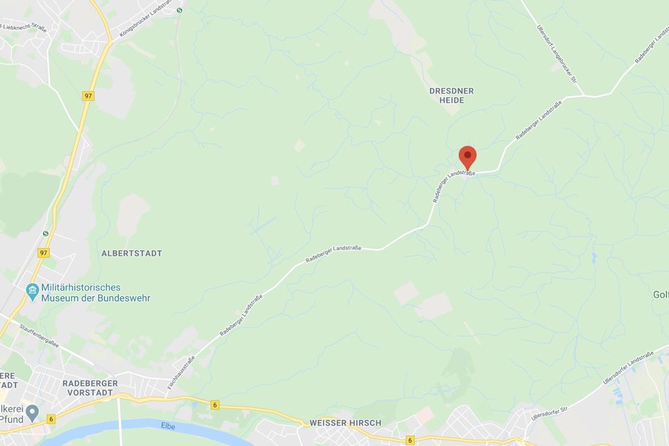 Unfallort war die Radeberger Landstraße in der Dresdner Heide.