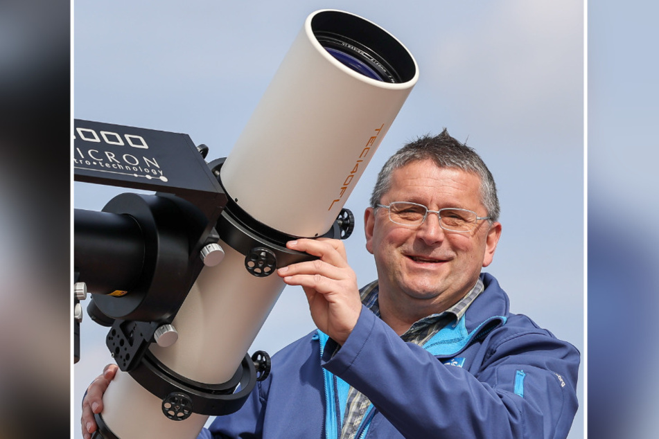 Der Leiter von Sternwarte und Planetarium, Olaf Graf (57), hat bei Polarlichtern den Durchblick.
