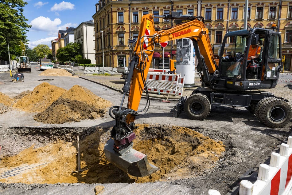 Auf einer Baustelle in Cotta kam es zu einer Havarie.