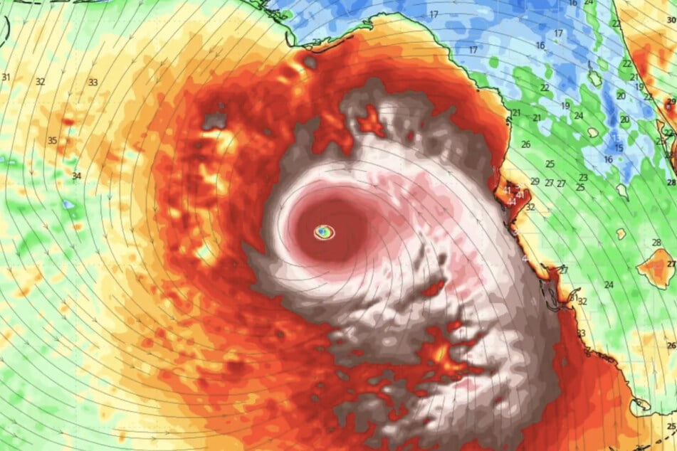 Modellberechnungen der Meteorologen zeigen, wie sich Hurrikan Helene entwickelt.