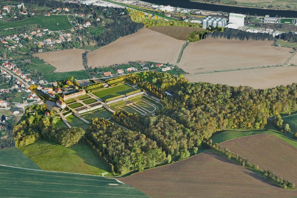 So sieht das derzeitige 3-D-Modell des Barockgartens in Großsedlitz aus.