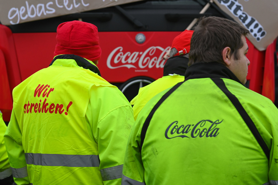 Bei Coca-Cola in Halle wurde am Freitag gestreikt.