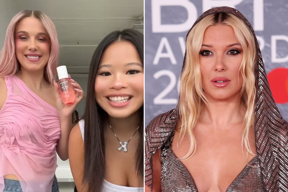 Millie Bobby Brown's (l.) bleach-blonde era may be coming to an end, as the Stranger Things star has shocked fans with a new bubblegum pink hue!