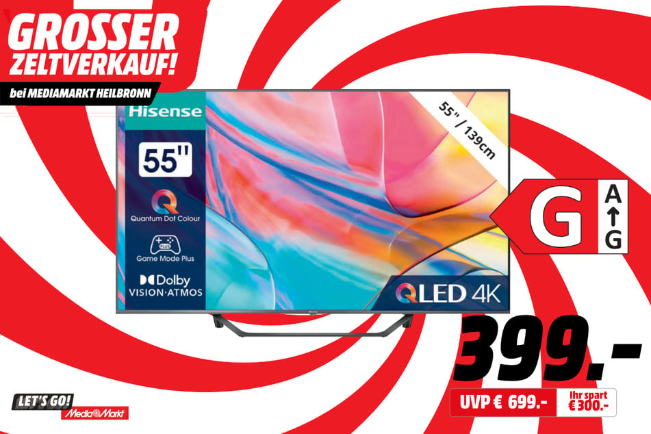 55-Zoll Hisense-Fernseher für 399 statt 699 Euro.