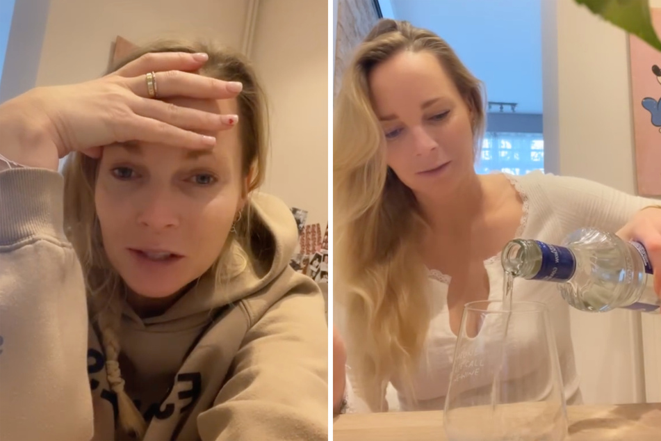 Katharina Dürr (40) zeigte sich um die Mittagszeit mit einem Glas Wodka auf Instagram. Mit Alkoholgenuss hatte das aber nichts zu tun.