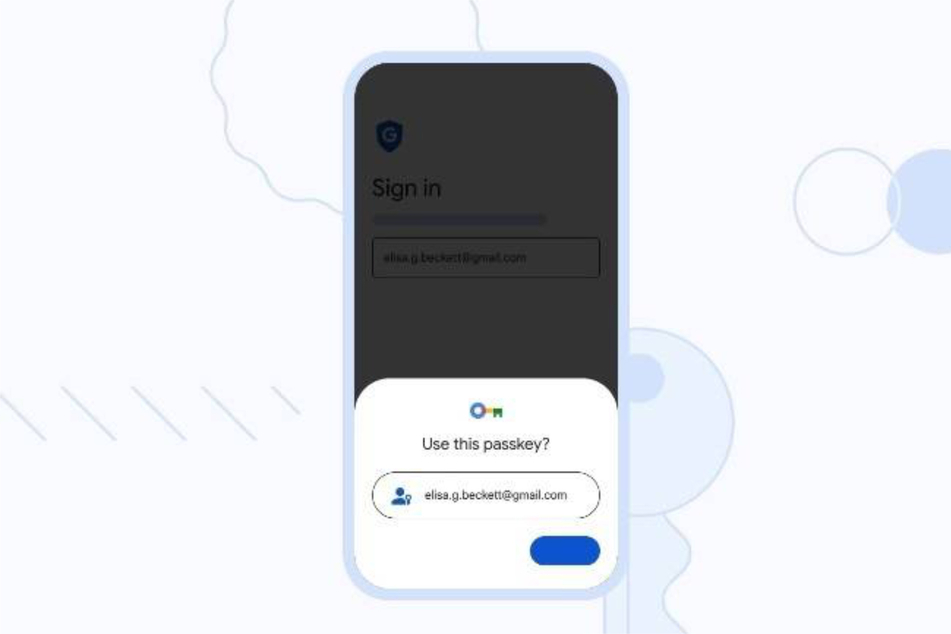 Google passkey allows you to login using your fingerprint, face scan, or a PIN code.