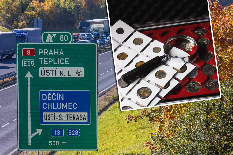 Münzen im Wert von 300.000 Euro: Kostbarer Koffer an Autobahn zwischen Prag und Dresden entdeckt