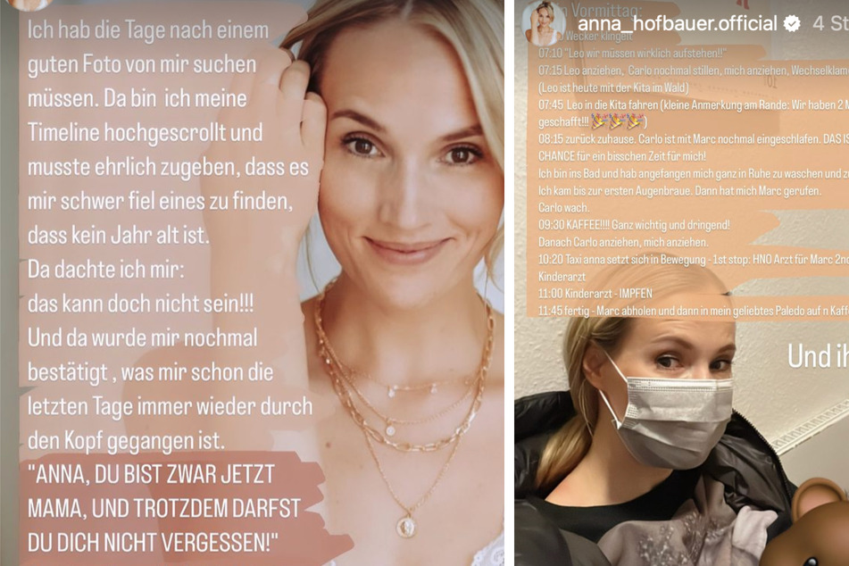 Anna Hofbauer gibt auf Instagram Einblicke in ihren Gemütszustand und in ihren Mama-Alltag.