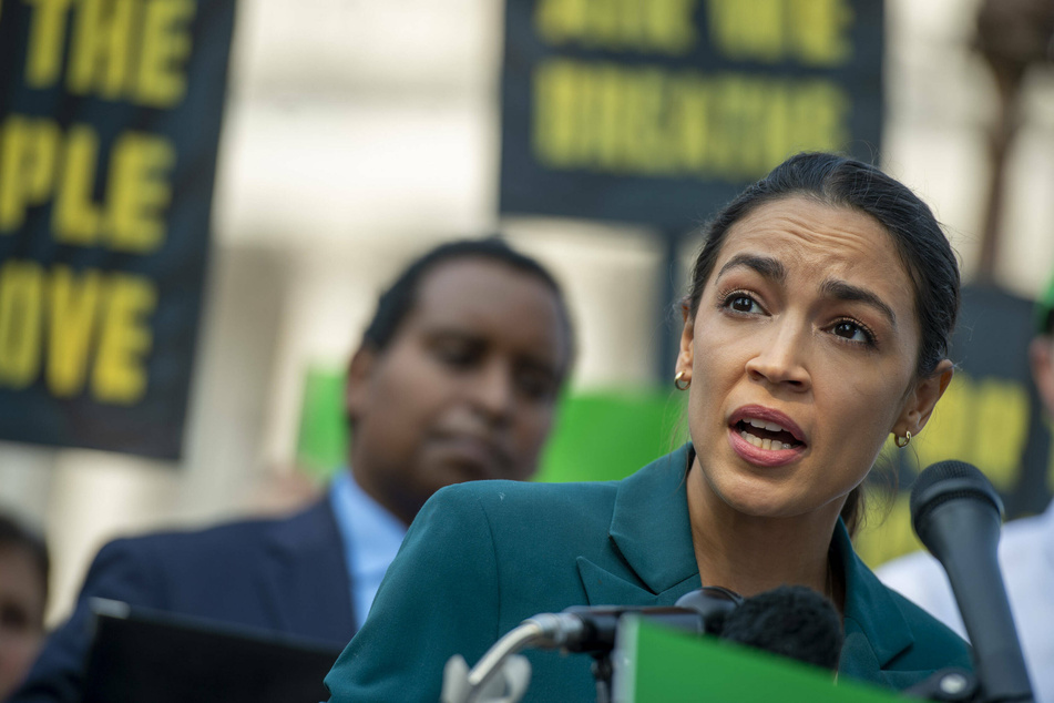 New York Rep. Alexandria Ocasio-Cortez and other House progressives are demanding the passage of a $3.5-trillion plan that includes climate action measures.
