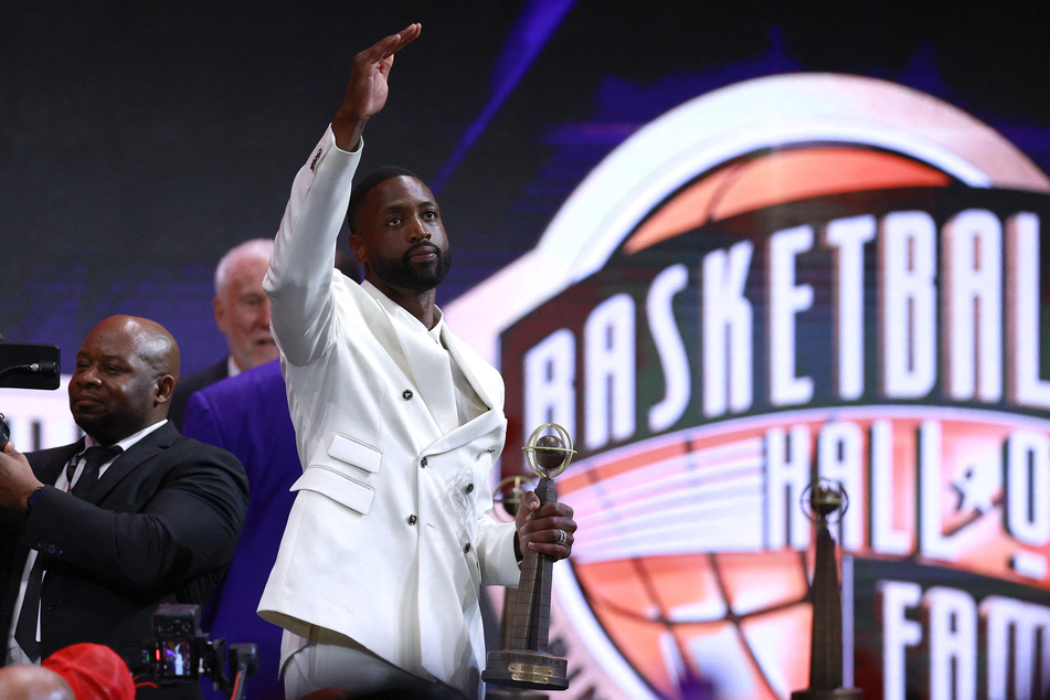 2023 inductee Dwyane Wade during the 2023 Naismith Basketball Hall of Fame Induction at Symphony Hall on Saturday in Springfield, Massachusetts.