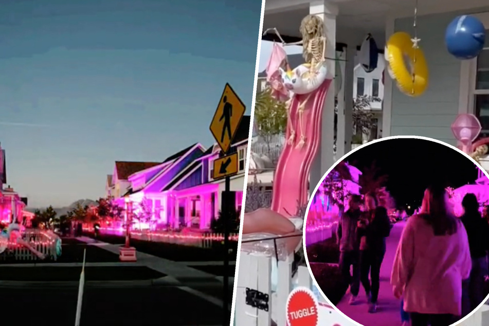 Fans stürmen Insel, Polizei muss Straßen sperren - weil Nachbarschaft Barbieland baut