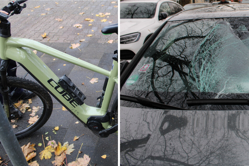 Windschutzscheibe zersplittert: 36-jähriger Pedelec-Fahrer kracht mit Auto zusammen