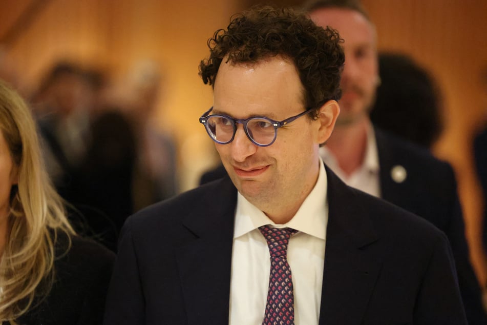 Anthropic CEO Dario Amodei looks on after a meeting with French President Emmanuel Macron during the AI Impact Summit in New Delhi on February 19, 2026