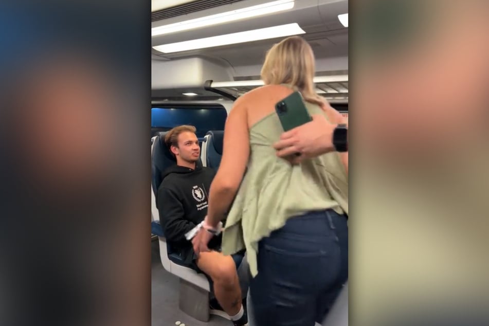 In einem New Yorker Transit-Zug ging eine offenbar betrunkene Frau auf eine Gruppe deutscher Touristen los.