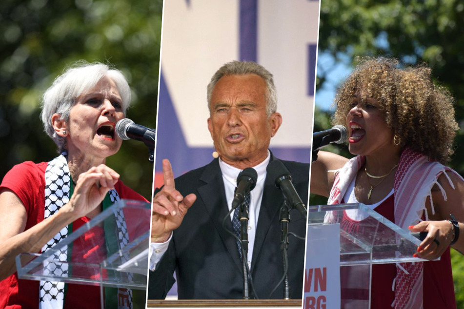 From l. to r.: Dr. Jill Stein of the Green Party, Independent Robert F. Kennedy Jr., and Claudia De la Cruz of the Party for Socialism and Liberation have announced alternate plans during the first presidential debate.