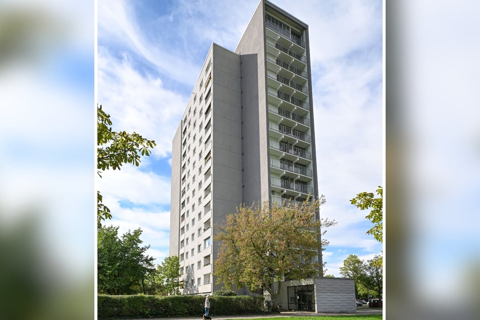Das Hochhaus an der Rottwerndorfer Straße.
