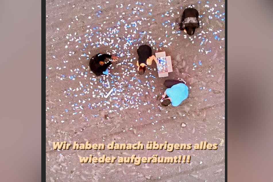 Neele und ihr Team räumen alles wieder auf.