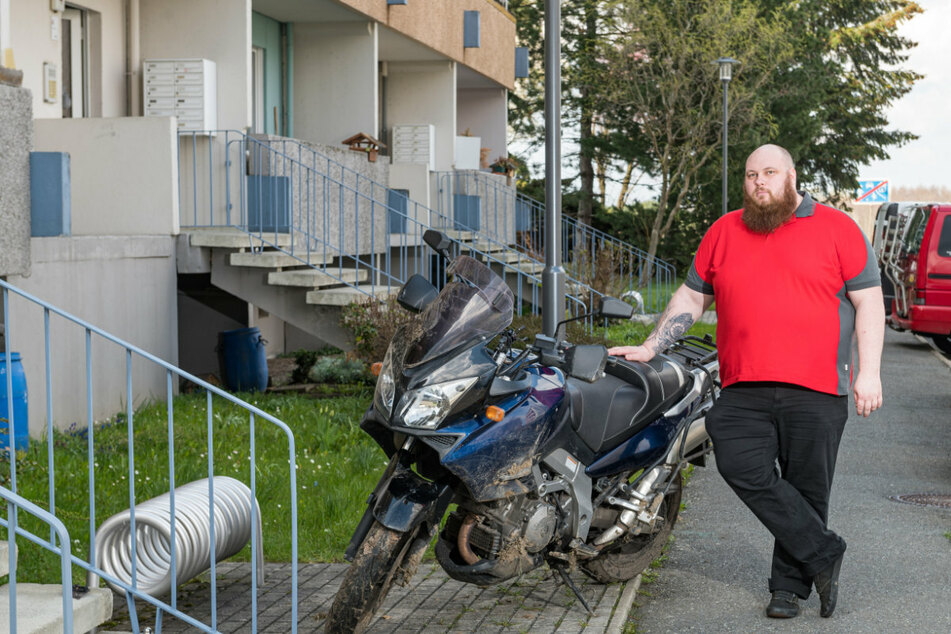 Das Motorrad von Patrick Siebelt (32) wurde sinnloserweise von Dieben demoliert.