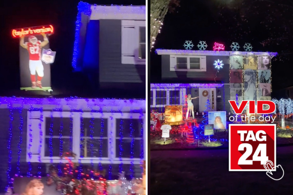 viral videos: Viral Video of the Day for November 27, 2023: Die-hard Swiftie creates Taylor Swift-themed winter wonderland!