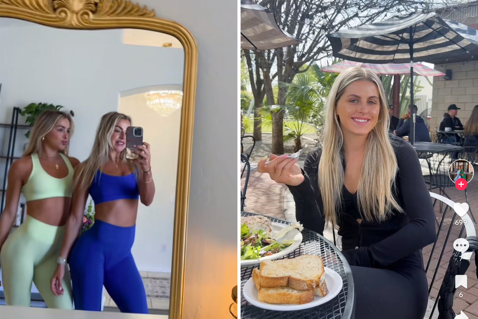 The Cavinder twins (l.) are booked and busy, and the sisters gave fans a glimpse into their busy lives with a day-in-the-life travel edition TikTok.